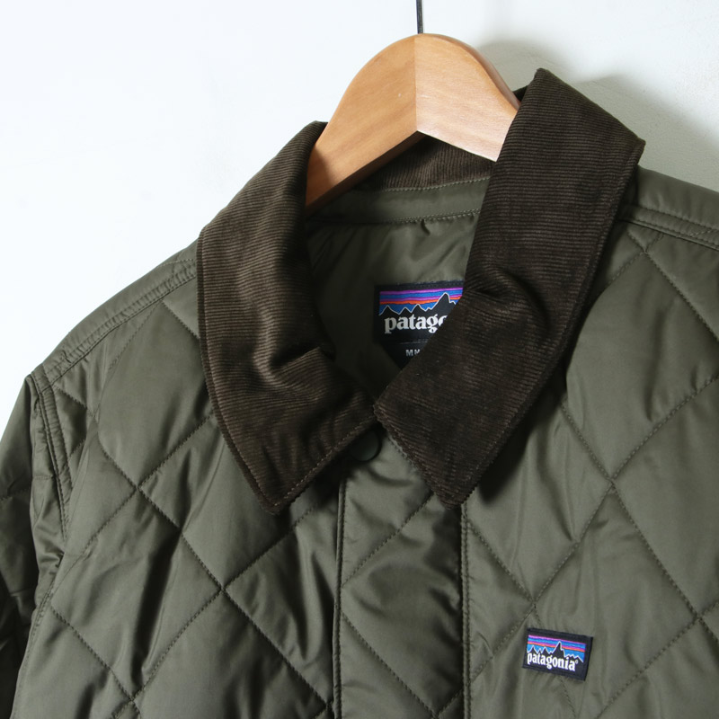 パタゴニア  patagonia ダイヤモンドキルトジャケット　カーキ　美品　Mコーデュロイ