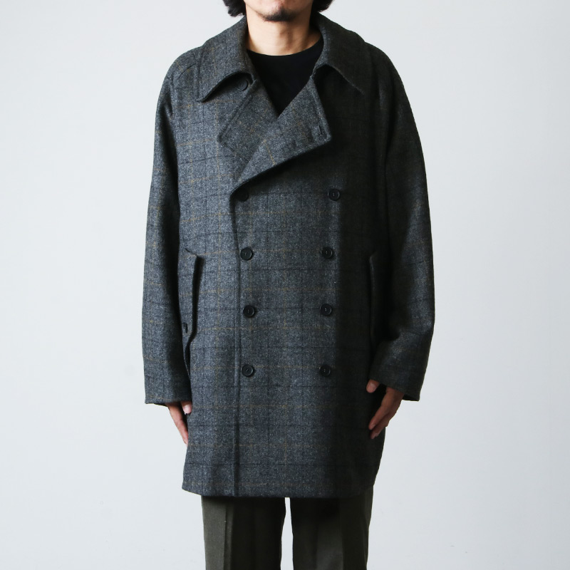 POLYPLOID P-COAT B BROWN CHECK 21AW