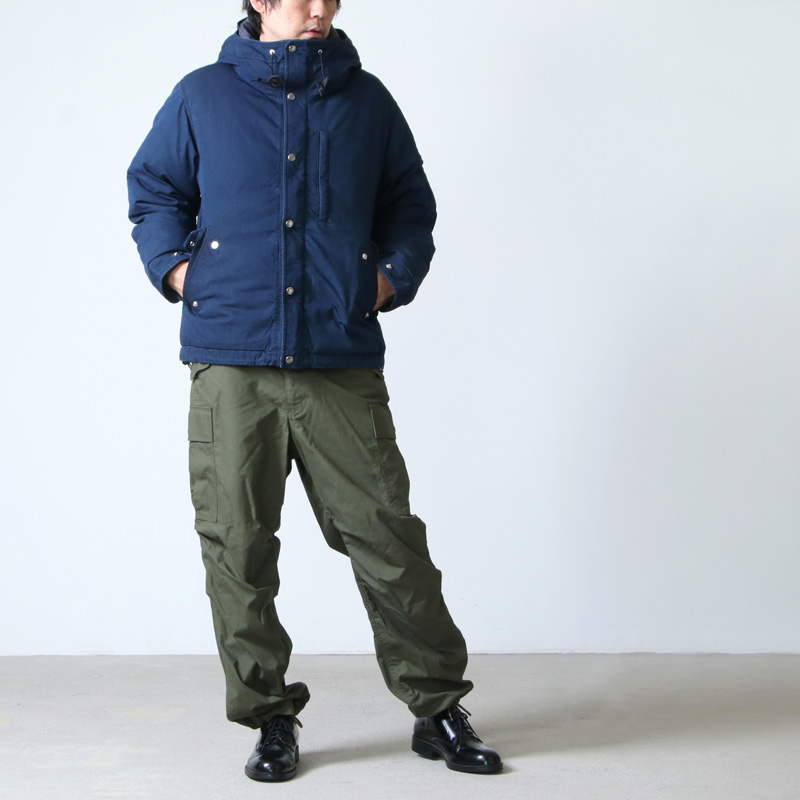 north face purple label mountain short down parka