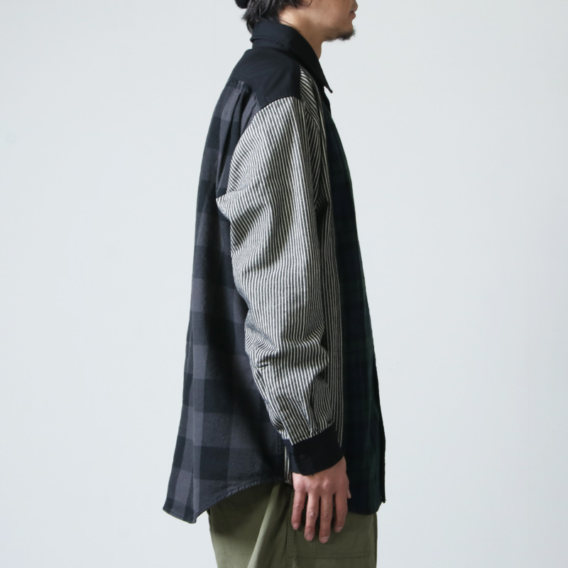 THE NORTH FACE PURPLE LABEL( Ρե ѡץ졼٥) Plaid Patchwork Shirt