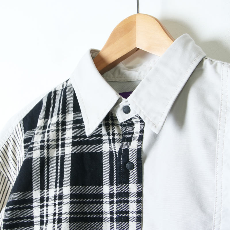 THE NORTH FACE PURPLE LABEL( Ρե ѡץ졼٥) Plaid Patchwork Shirt