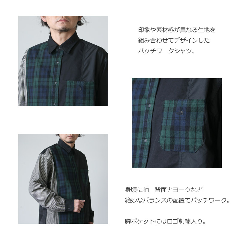 THE NORTH FACE PURPLE LABEL( Ρե ѡץ졼٥) Plaid Patchwork Shirt