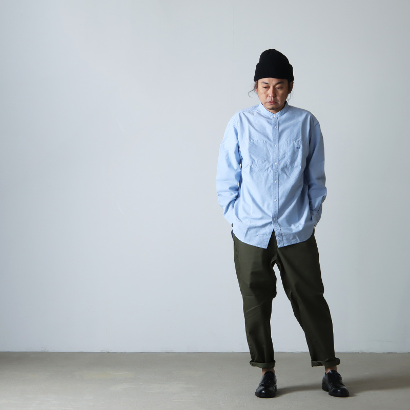 THE NORTH FACE PURPLE LABEL( Ρե ѡץ졼٥) Cotton Polyester OX Band Collar Shirt