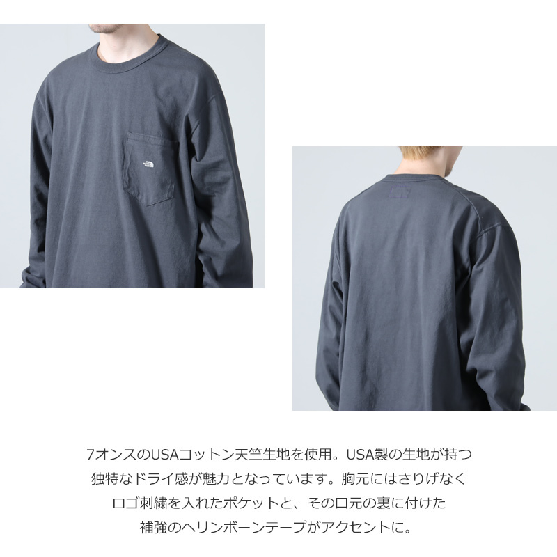 THE NORTH FACE PURPLE LABEL( Ρե ѡץ졼٥) 7oz Long Sleeve Pocket Tee