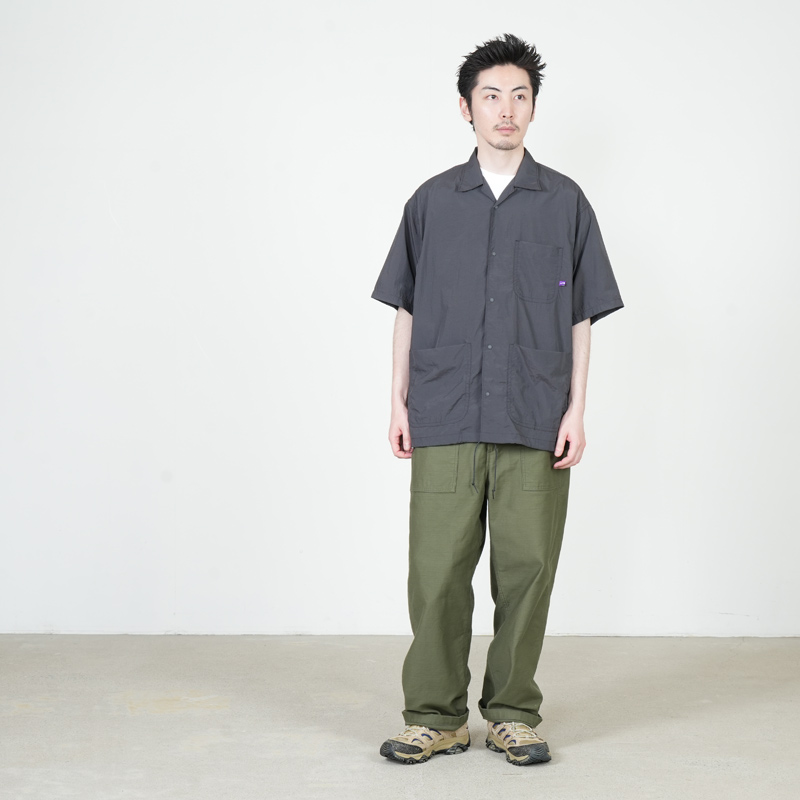 THE NORTH FACE PURPLE LABEL(�� �Ρ����ե����� �ѡ��ץ�졼�٥�) Nylon Taffeta Field S/S Shirt