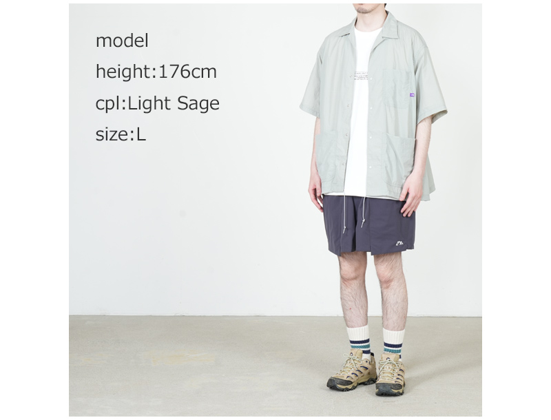 THE NORTH FACE PURPLE LABEL(�� �Ρ����ե����� �ѡ��ץ�졼�٥�) Nylon Taffeta Field S/S Shirt