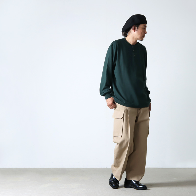 blurhmsROOTSTOCK(ブラームス ルーツストック) Extra Soft Henley-neck L/S