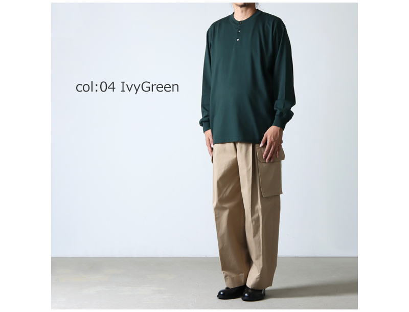 blurhmsROOTSTOCK(ブラームス ルーツストック) Extra Soft Henley-neck L/S