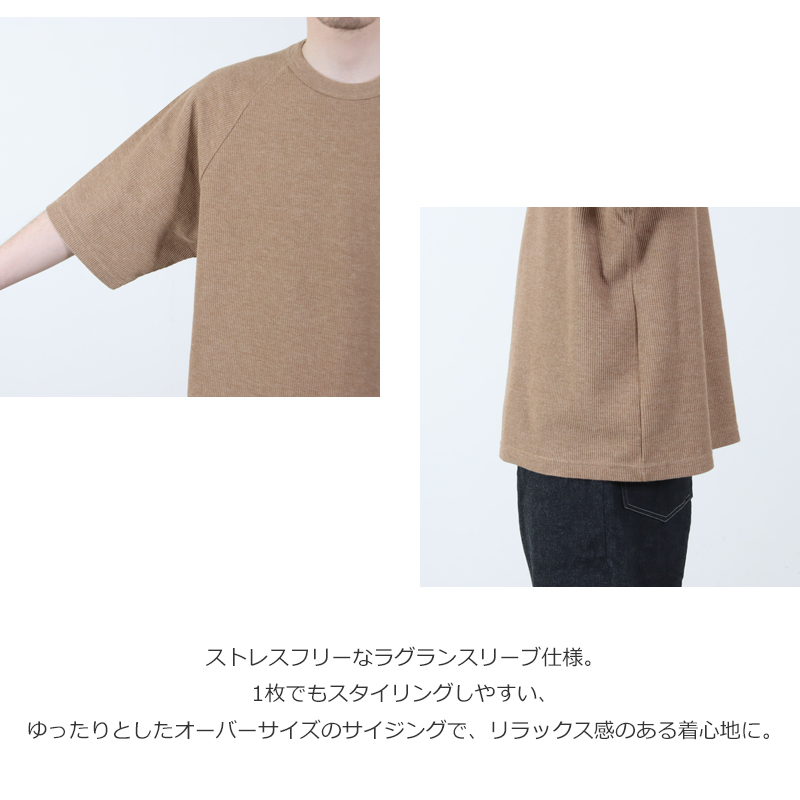 blurhmsROOTSTOCK(�֥顼�ॹ �롼�ĥ��ȥå�) Rough&Smooth Thermal Raglan Tee