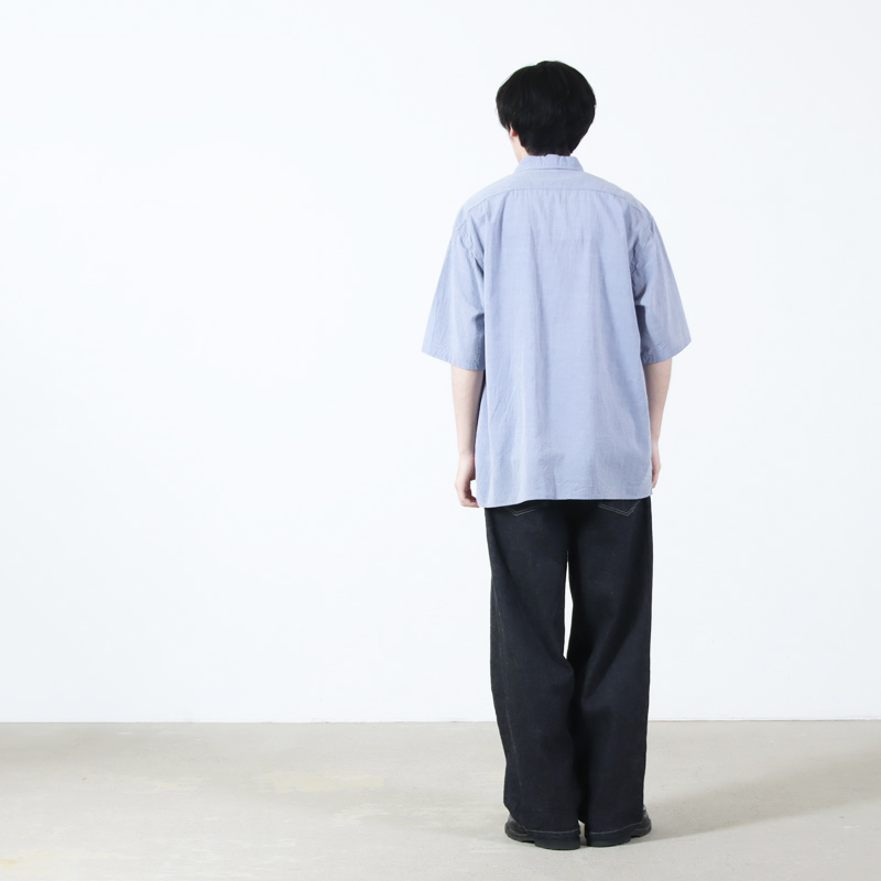 blurhmsROOTSTOCK(�֥顼�ॹ �롼�ĥ��ȥå�) Hard Twist Chambray Work Shirt S/S