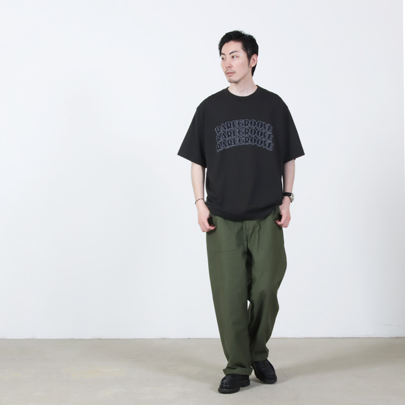 blurhmsROOTSTOCK(�֥顼�ॹ �롼�ĥ��ȥå�) RAREGROOVE Print Tee WIDE