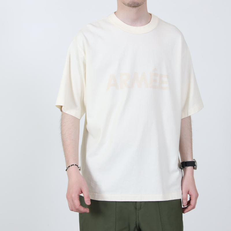blurhmsROOTSTOCK(�֥顼�ॹ �롼�ĥ��ȥå�) ARM E 88/12 Print Tee WIDE
