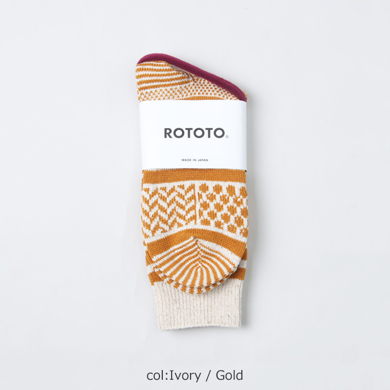 RoToTo(���ȥ�) MULTI JACQUARD CREW SOCKS