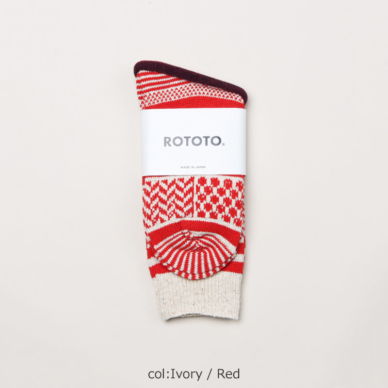 RoToTo(���ȥ�) MULTI JACQUARD CREW SOCKS