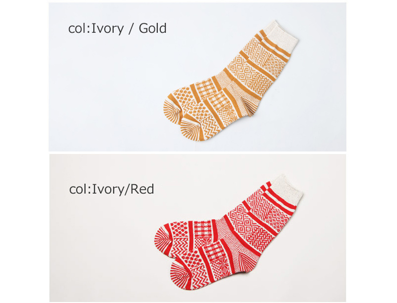 RoToTo(���ȥ�) MULTI JACQUARD CREW SOCKS