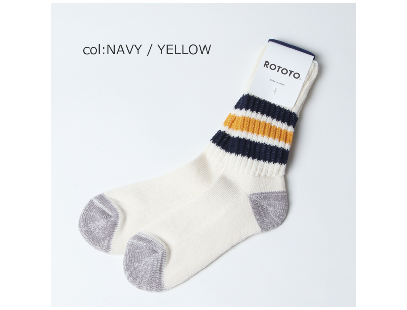 RoToTo (ロトト) COARSE RIBBED OLDSCHOOL CREW SOCKS / コース リブド オールドスクール ソックス