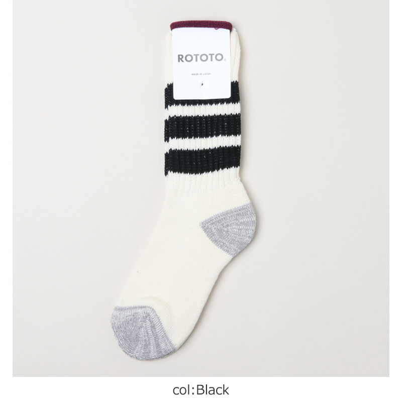 RoToTo(ȥ) COARSE RIBBED OLDSCHOOL CREW SOCKS