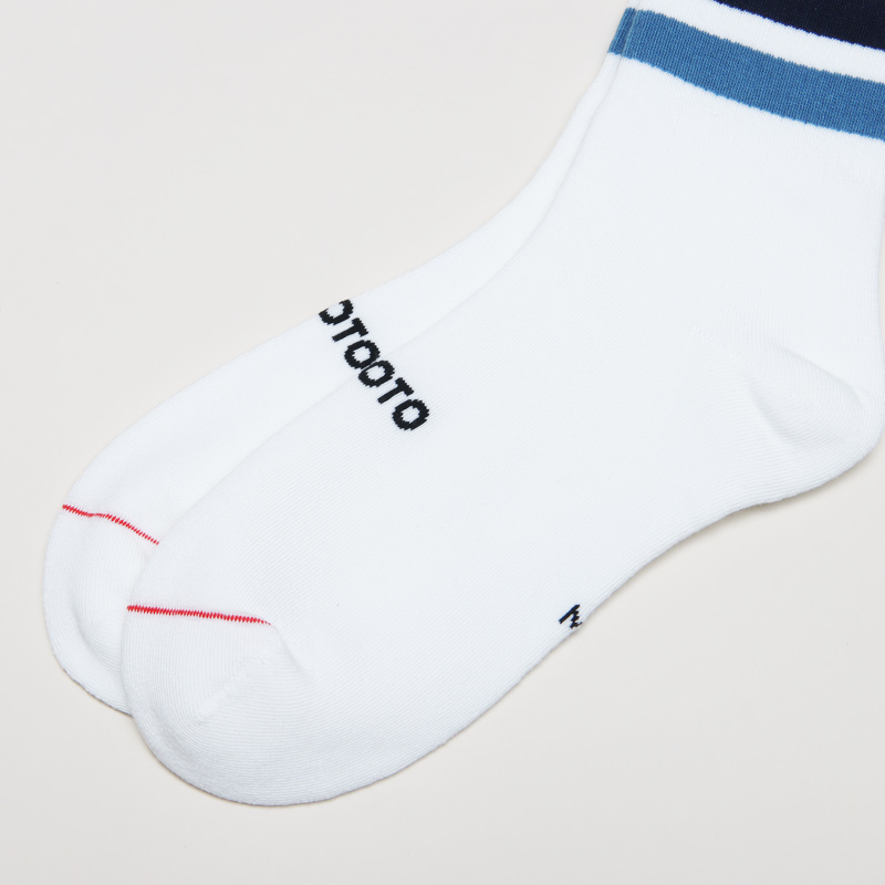 RoToTo(ȥ) FINE PILE STRIPED CREW SOCKS