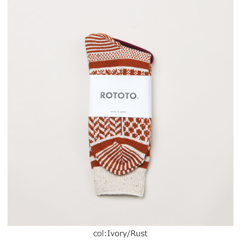 RoToTo(ȥ) MULTI JACQUARD CREW SOCKS