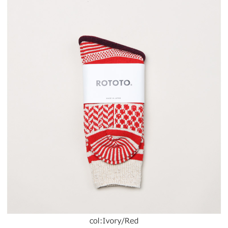 RoToTo(ȥ) MULTI JACQUARD CREW SOCKS