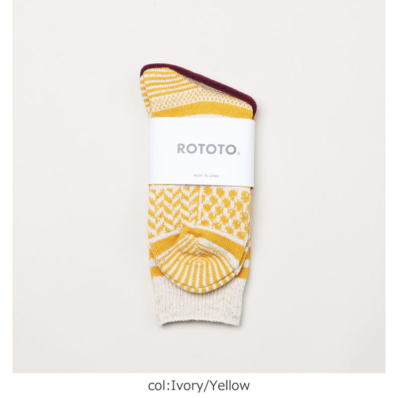 RoToTo(ȥ) MULTI JACQUARD CREW SOCKS