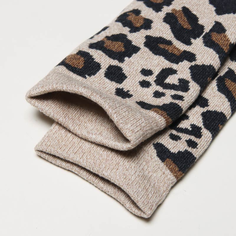 RoToTo(ȥ) PILE LEOPARD CREW SOCKS