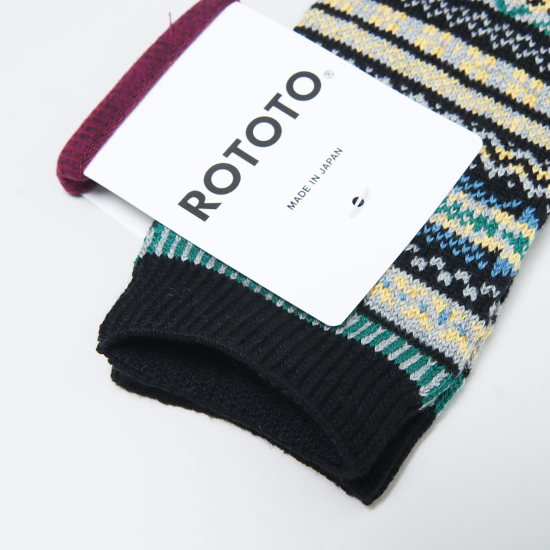 RoToTo(ȥ) JACQUARD CREW SOCKS FAIRISLE