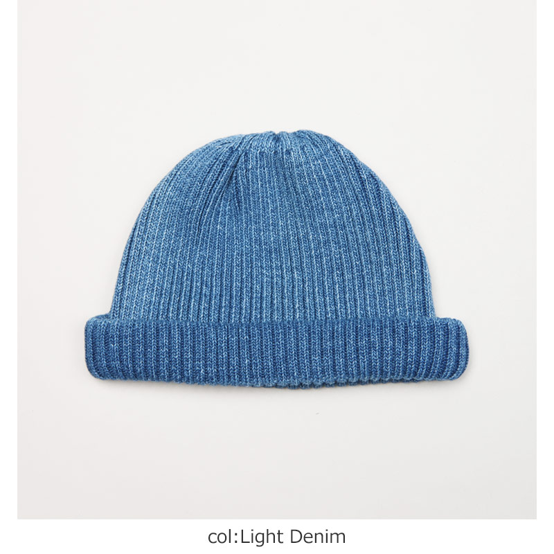 RoToTo(ȥ) INDIGO COTTON ROLL UP BEANIE