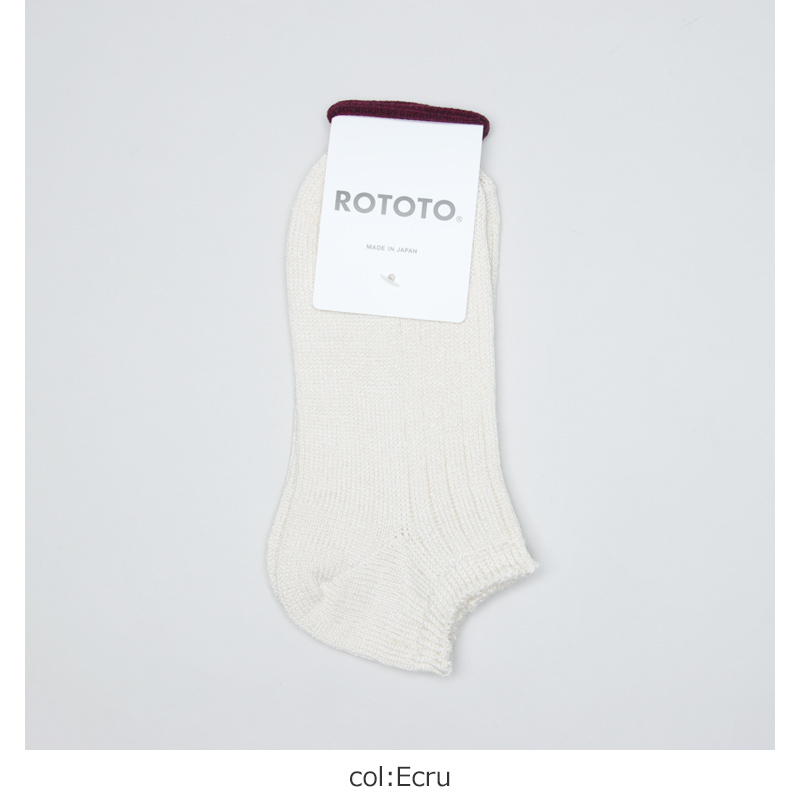 RoToTo(ȥ) LINEN COTTON RIBBED SHORT SOCKS