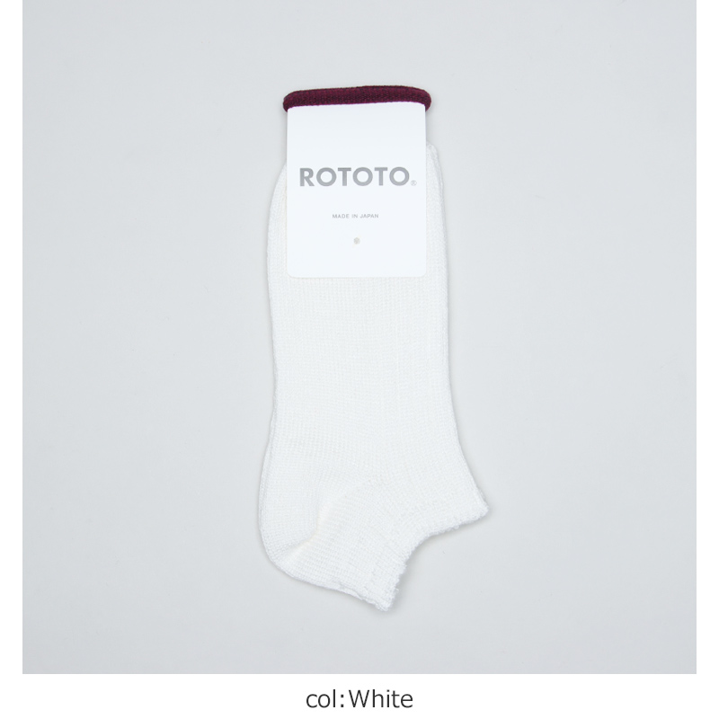 RoToTo(ȥ) LINEN COTTON RIBBED SHORT SOCKS