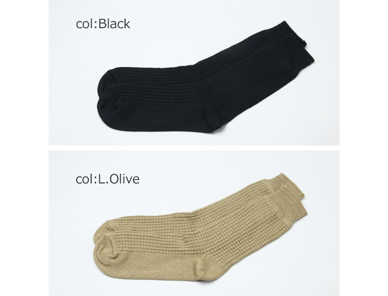 RoToTo(ȥ) COTTON WAFFLE CREW SOCKS