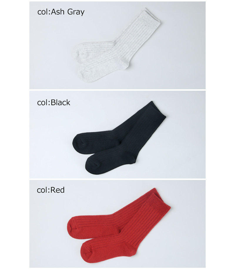 RoToTo(ȥ) COTTON WOOL RIBBED CREW SOCKS