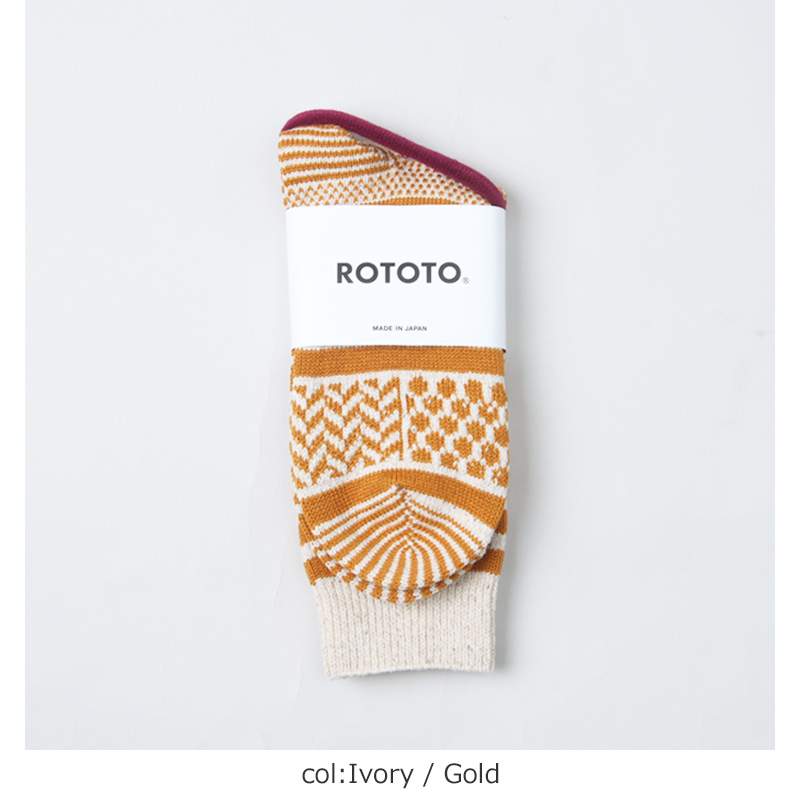RoToTo(ȥ) MULTI JACQUARD CREW SOCKS