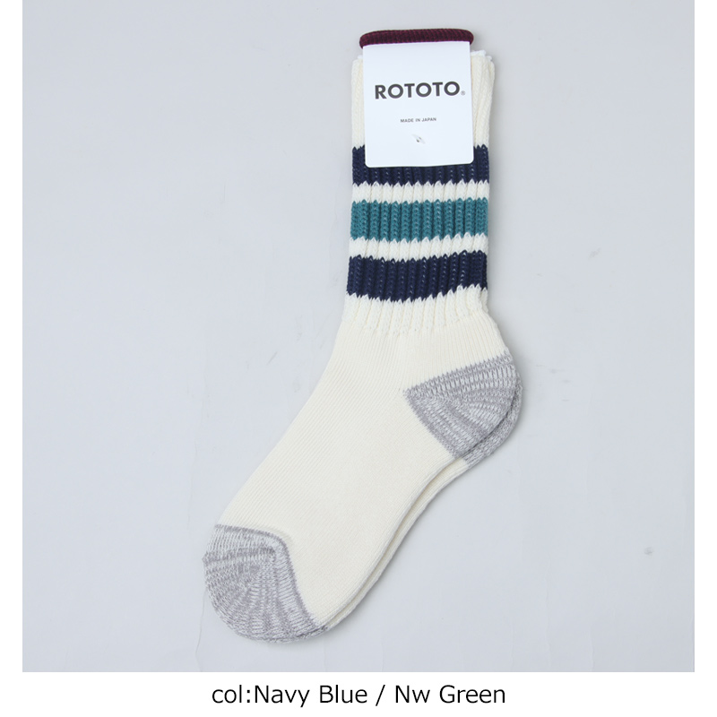RoToTo(���ȥ�) COARSE RIBBED OLDSCHOOL CREW SOCKS