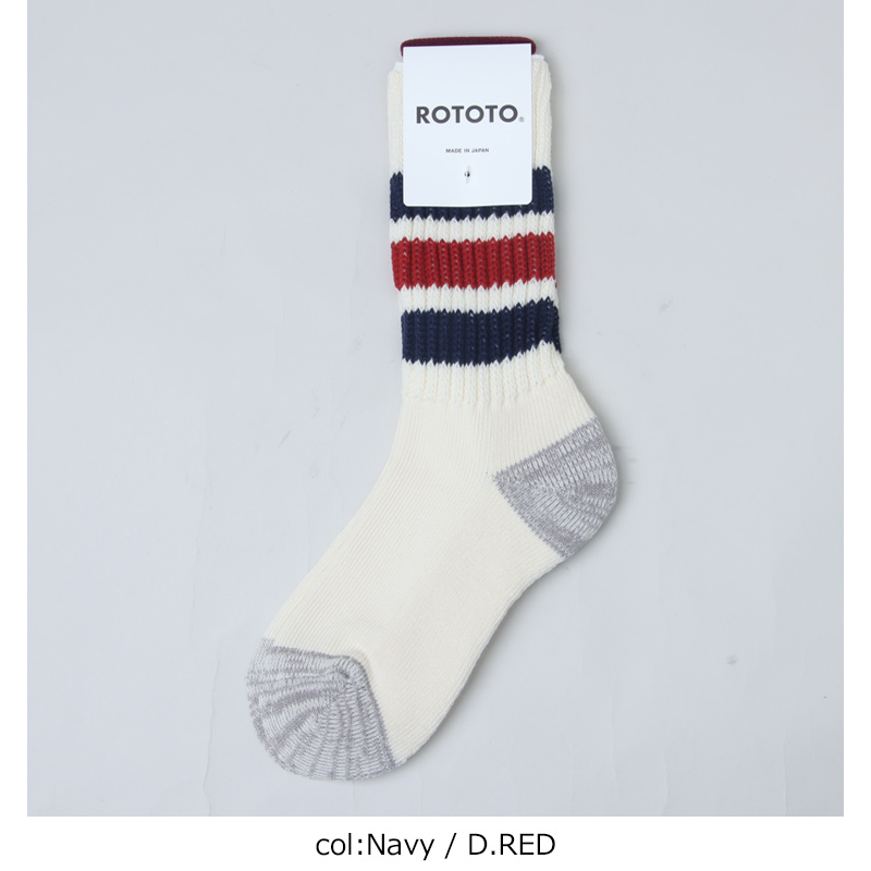RoToTo(���ȥ�) COARSE RIBBED OLDSCHOOL CREW SOCKS