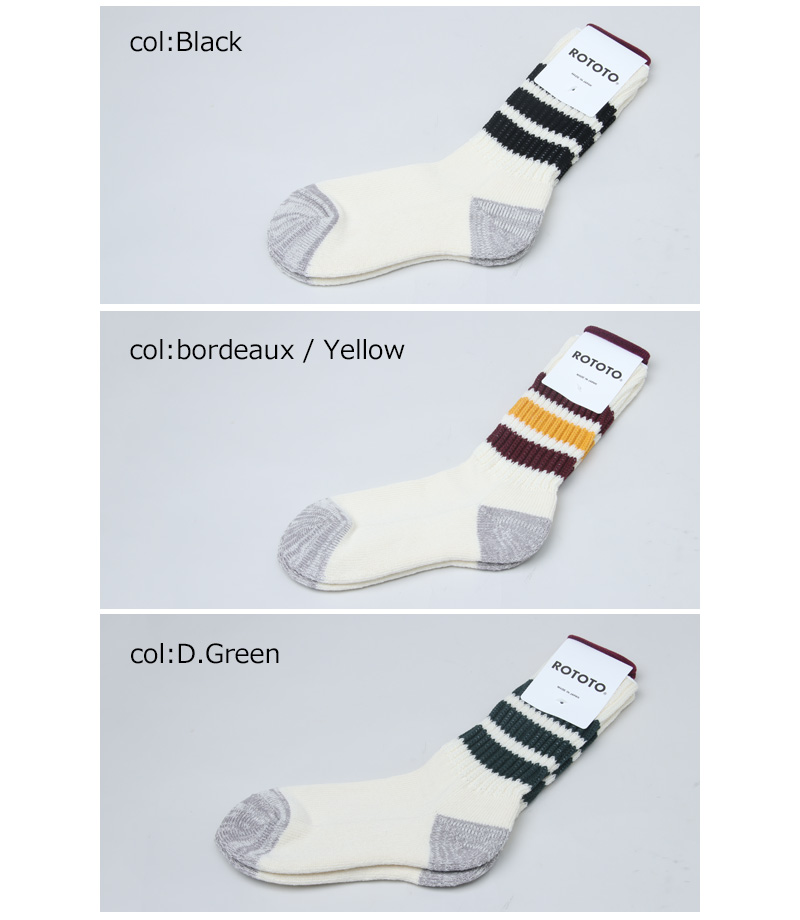 RoToTo(���ȥ�) COARSE RIBBED OLDSCHOOL CREW SOCKS