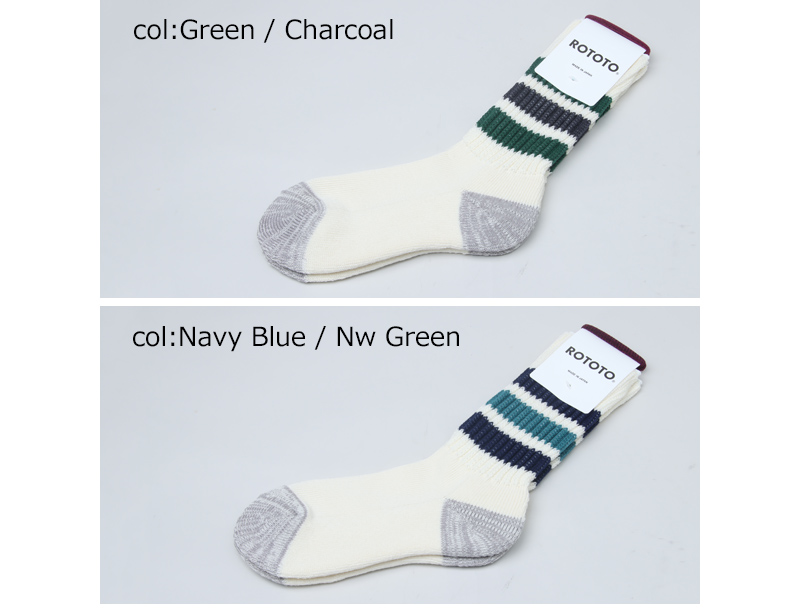RoToTo(���ȥ�) COARSE RIBBED OLDSCHOOL CREW SOCKS