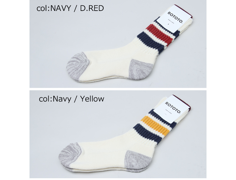 RoToTo(���ȥ�) COARSE RIBBED OLDSCHOOL CREW SOCKS