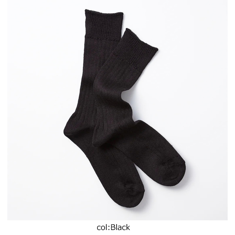 RoToTo(���ȥ�) LINEN COTTON RIBBED CREW SOCKS