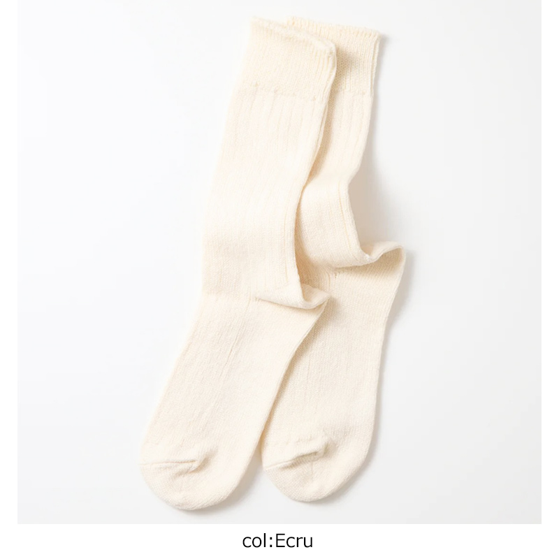 RoToTo(���ȥ�) LINEN COTTON RIBBED CREW SOCKS