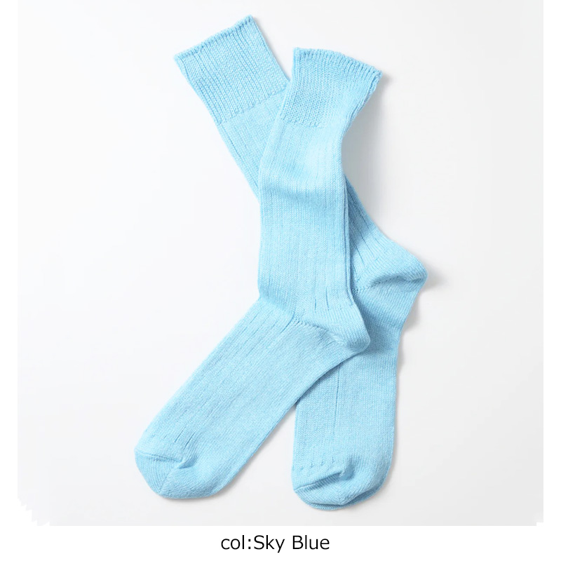 RoToTo(���ȥ�) LINEN COTTON RIBBED CREW SOCKS