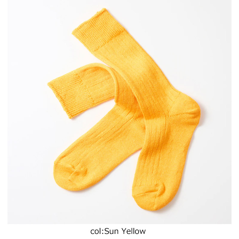 RoToTo(���ȥ�) LINEN COTTON RIBBED CREW SOCKS