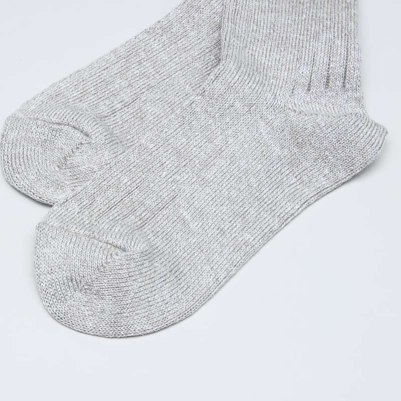 RoToTo(���ȥ�) LINEN COTTON RIBBED CREW SOCKS