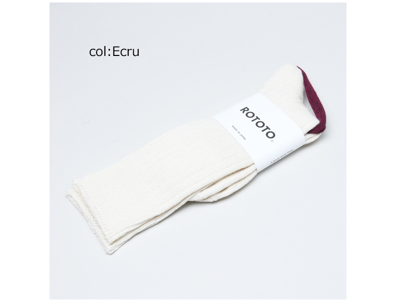 RoToTo(���ȥ�) LINEN COTTON RIBBED CREW SOCKS