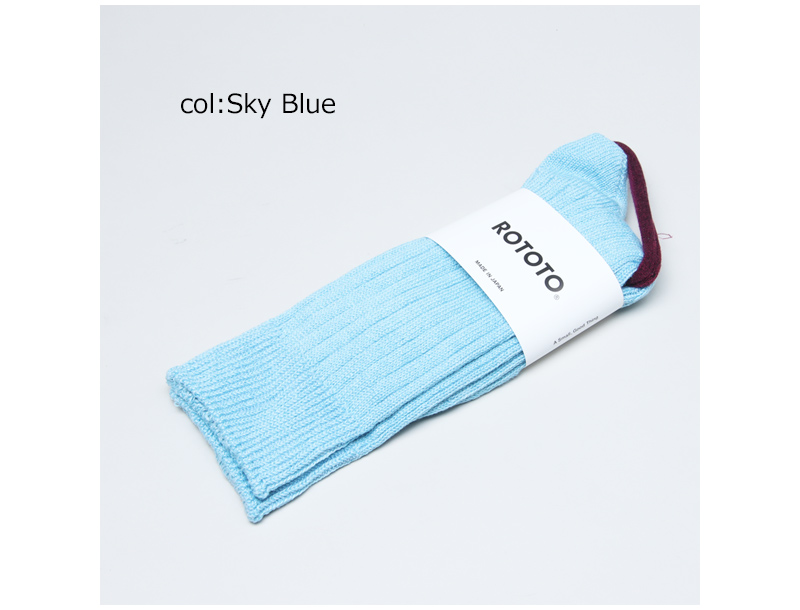 RoToTo(���ȥ�) LINEN COTTON RIBBED CREW SOCKS