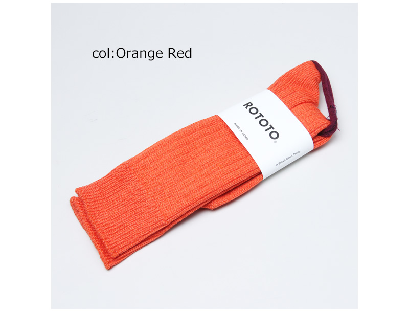 RoToTo(���ȥ�) LINEN COTTON RIBBED CREW SOCKS