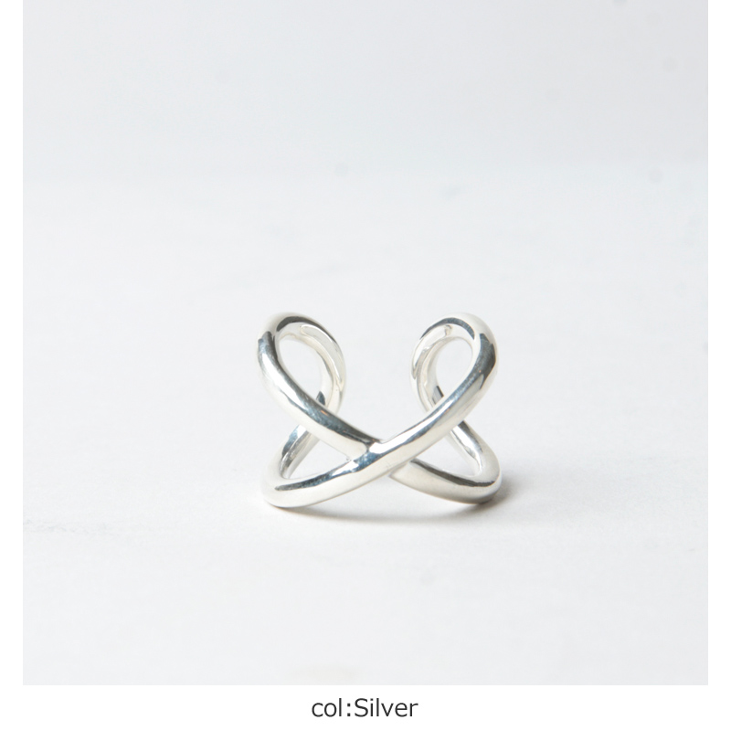 roundabout(�饦����Х���) Silver Cross-Over Ring
