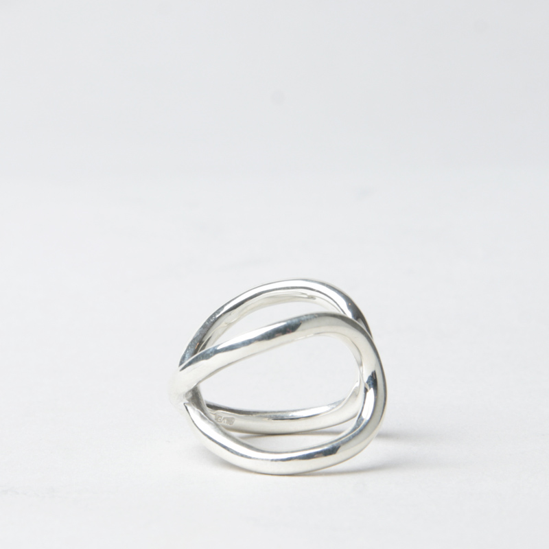 roundabout(�饦����Х���) Silver Cross-Over Ring