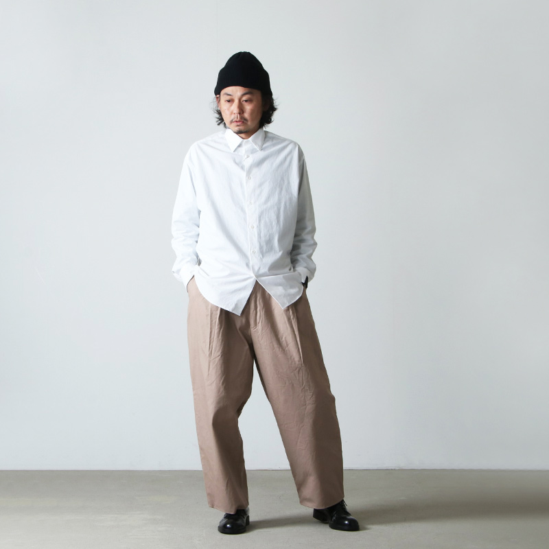 roundabout(饦Х) Double Canvas Deep Tuck Pants