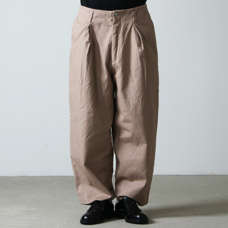 roundabout (ラウンダバウト) Double Canvas Deep Tuck Pants / ダブル